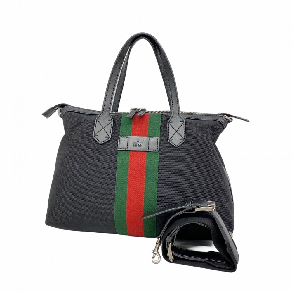 Gucci Techno Canvas Web tote bag canvas Black